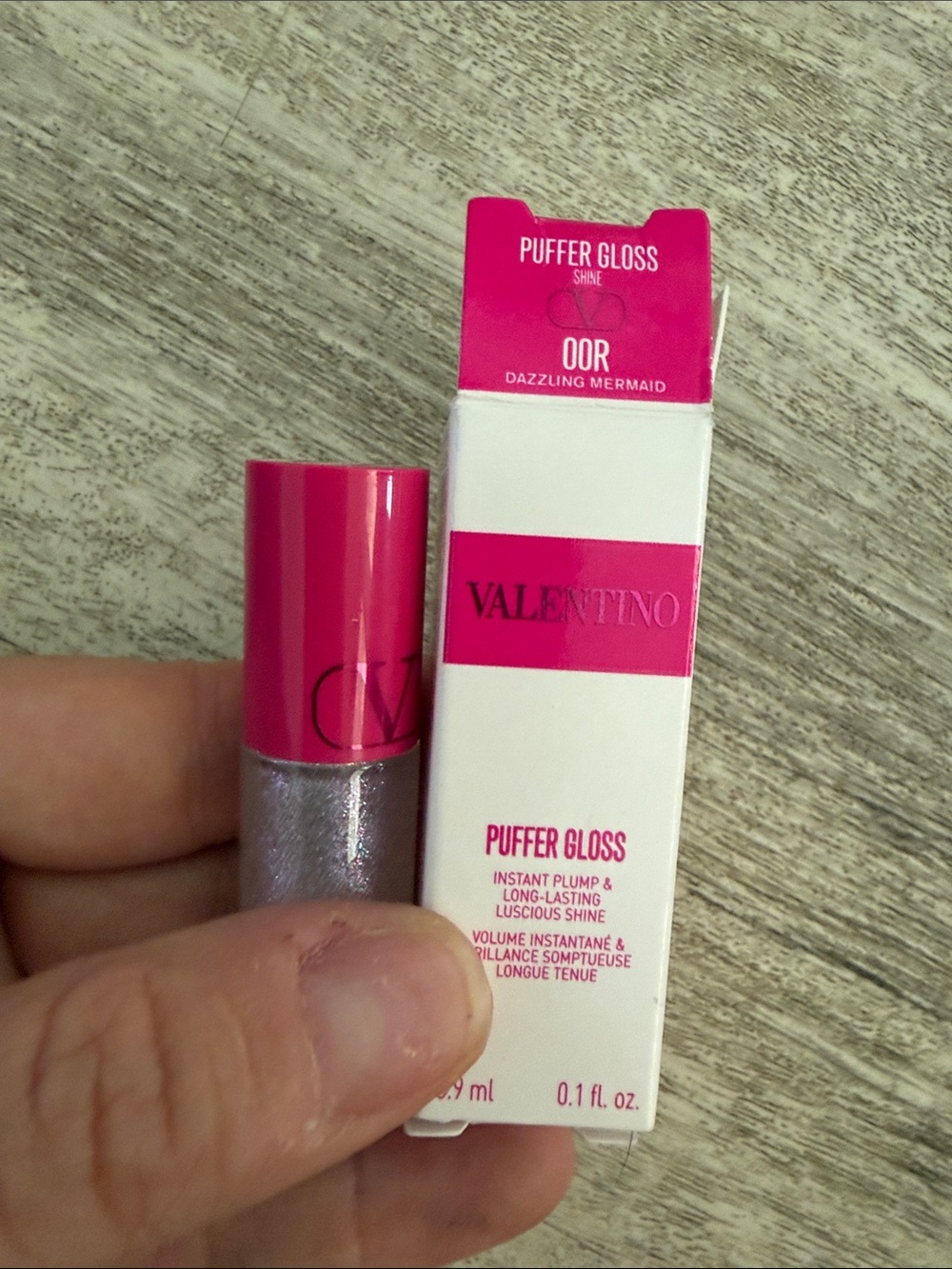 Valentino mini Puffer Gloss Lip Gloss in Dazzling Mermaid
